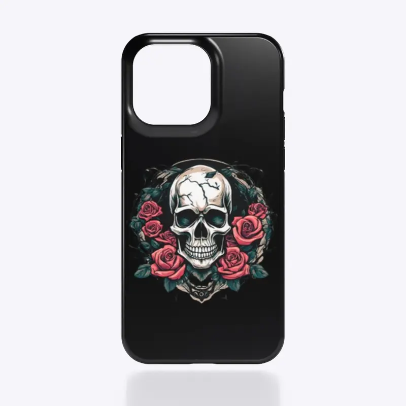 "Blooms of Mortality: Skull and Roses"