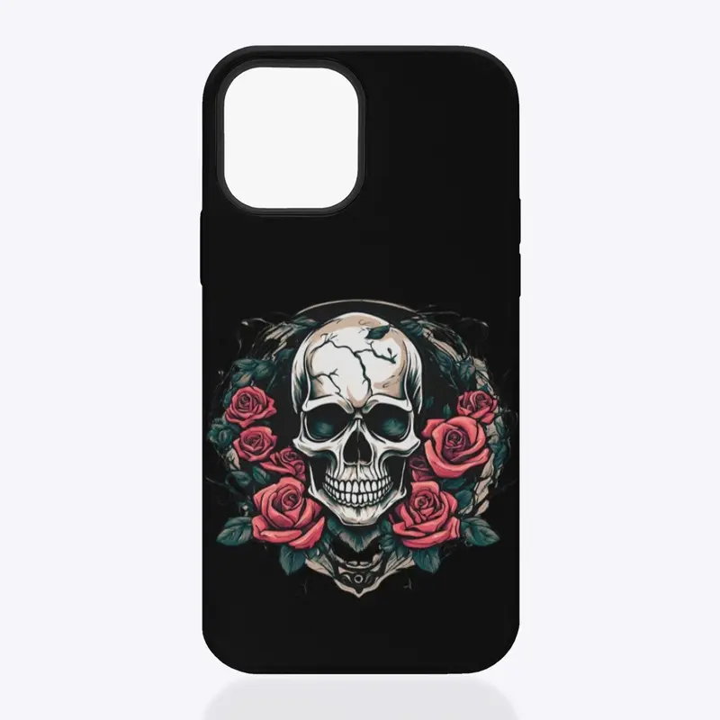 "Blooms of Mortality: Skull and Roses"