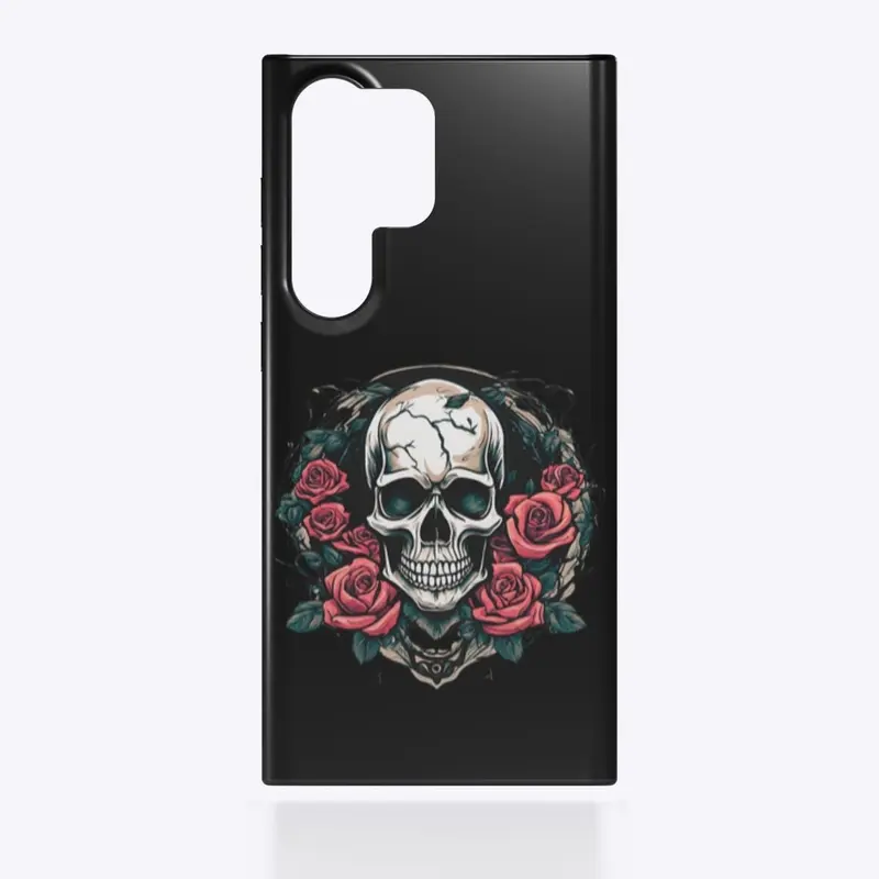 "Blooms of Mortality: Skull and Roses"