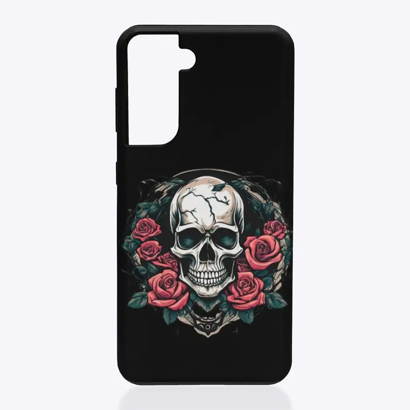 "Blooms of Mortality: Skull and Roses"