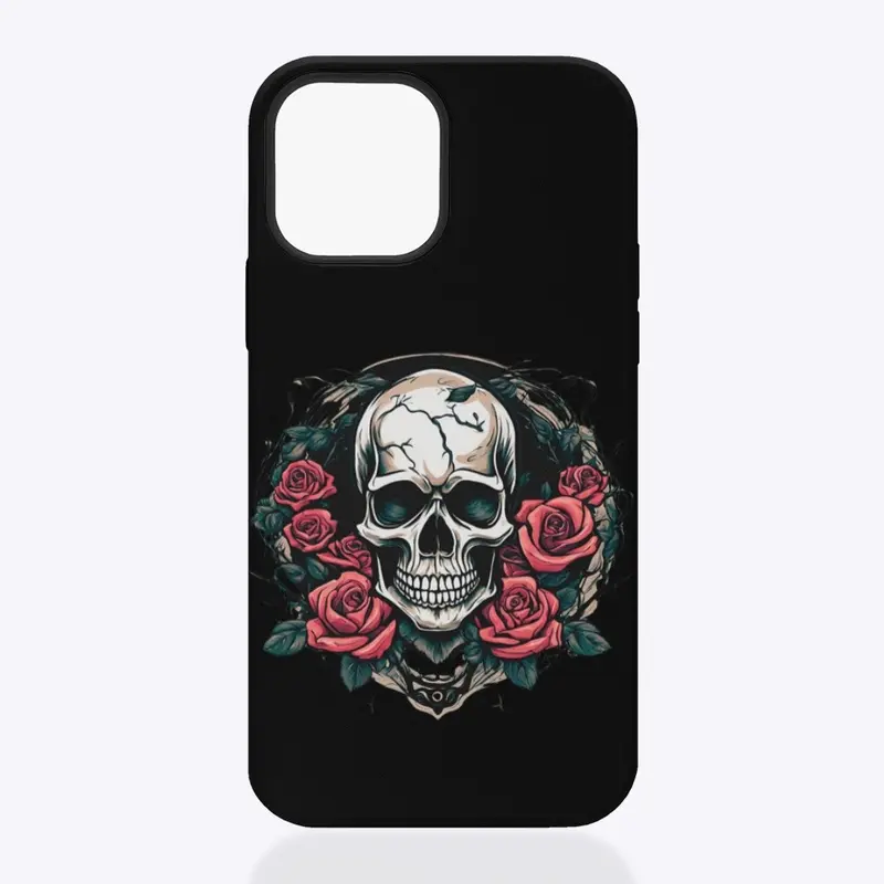 "Blooms of Mortality: Skull and Roses"