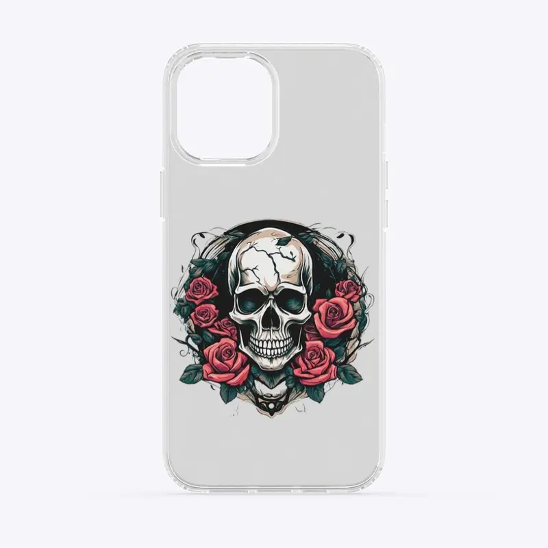 "Blooms of Mortality: Skull and Roses"