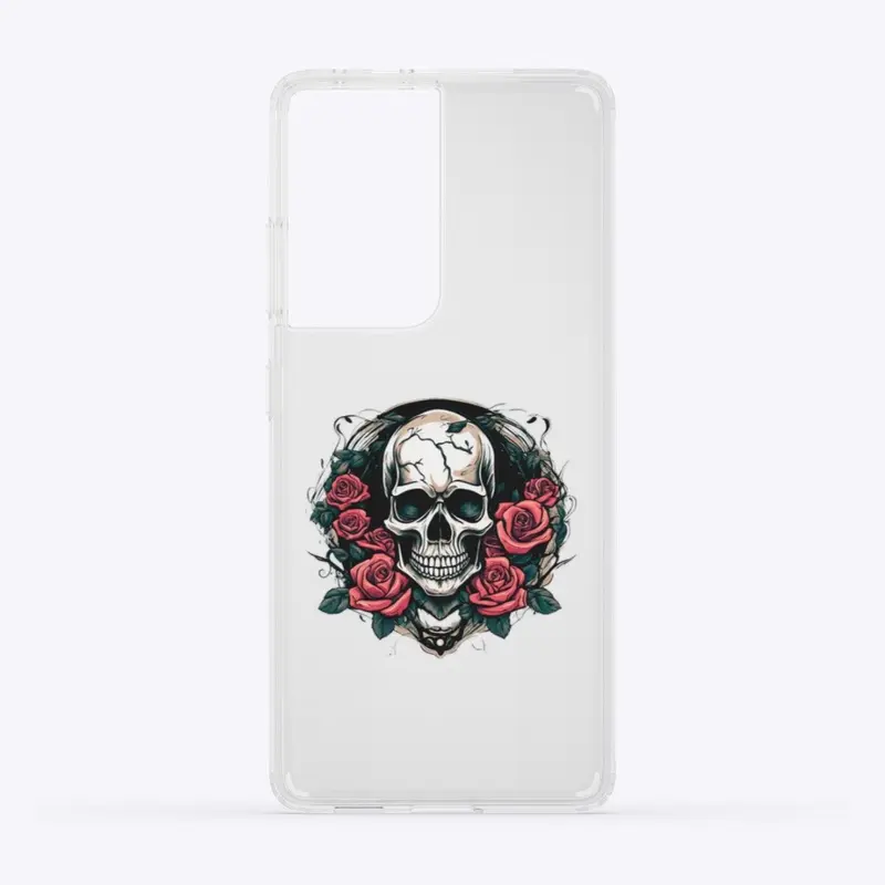 "Blooms of Mortality: Skull and Roses"