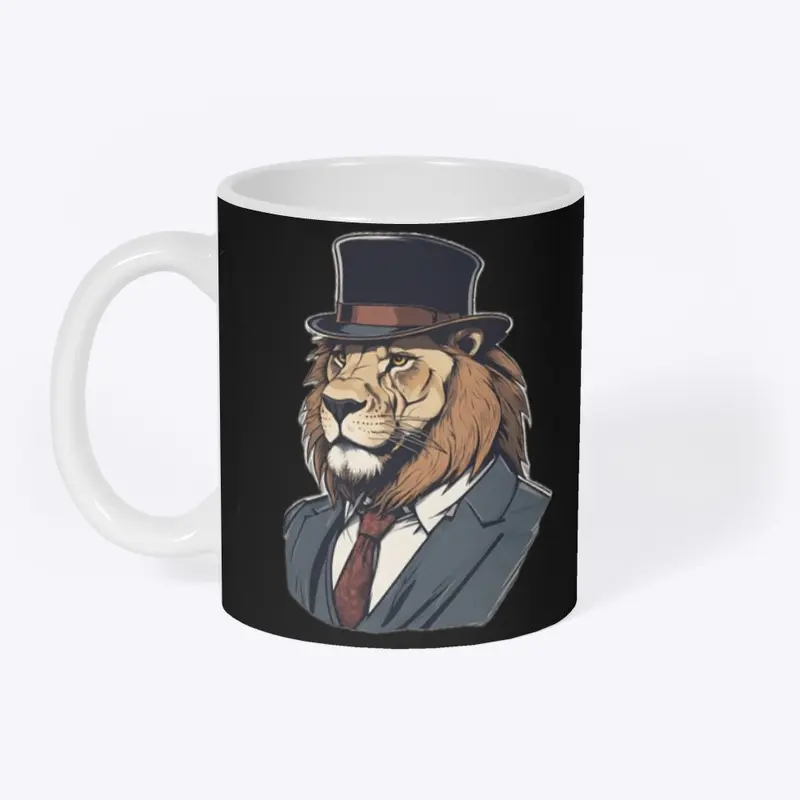 "Regal Roar: The Dapper Lion"